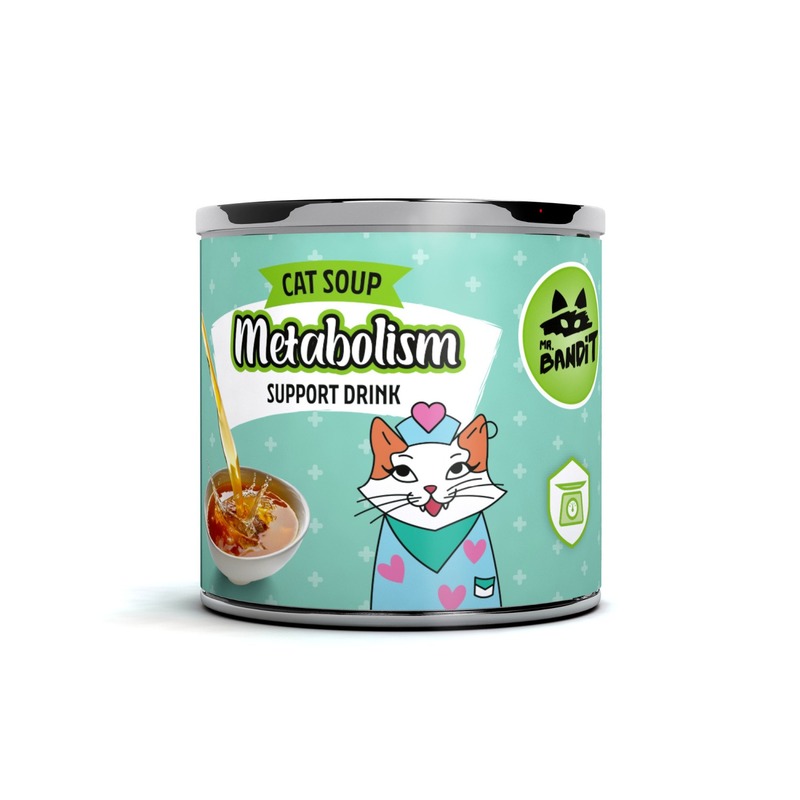 Mr.Bandit Cat Soup Metabolism kaķu dzēriens ar lasi 95 ml